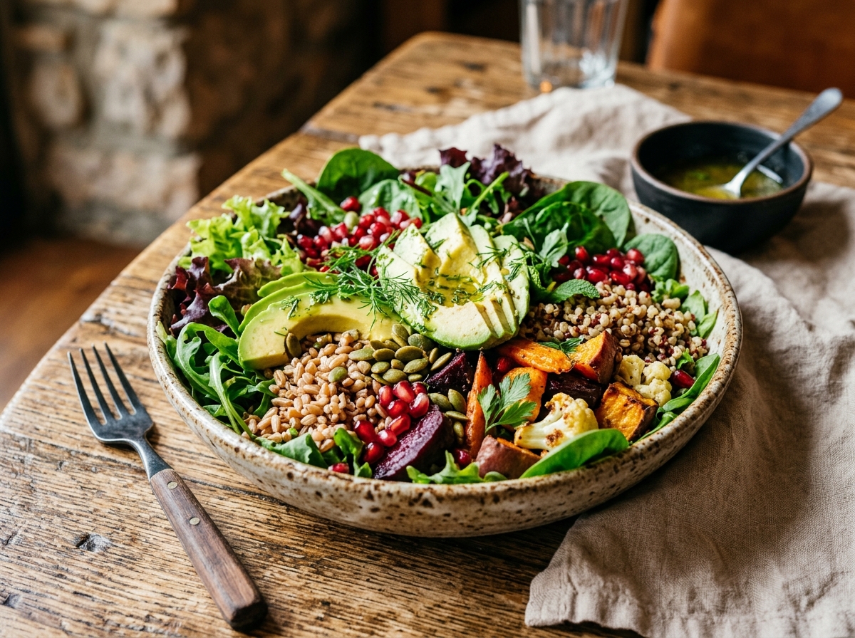 High Salad Bowl - Fresh farm greens and ancient grains